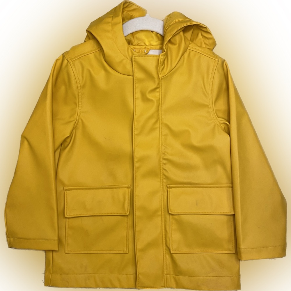 Boys Old Navy Yellow Rain Coat Size 4T